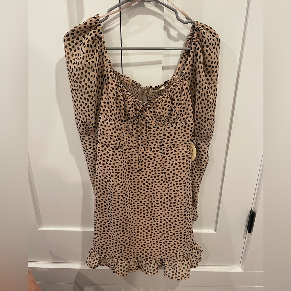 urban outfitters long sleeve front tie dress